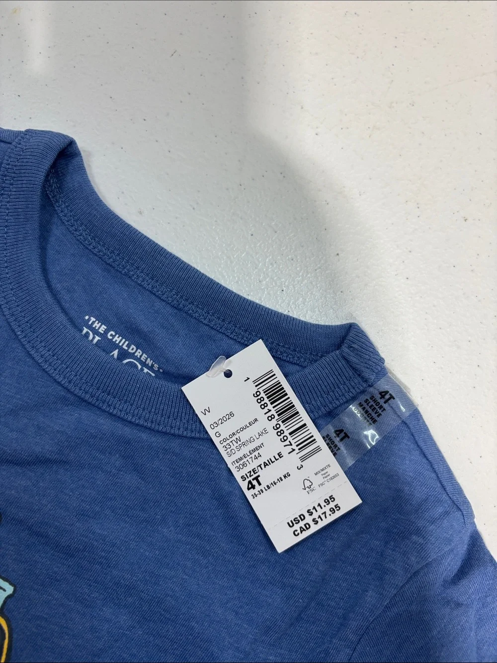 4T children’s place tee